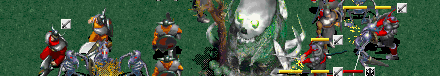 Allies attack a Monster King's tower